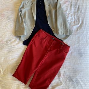 Red dress pants